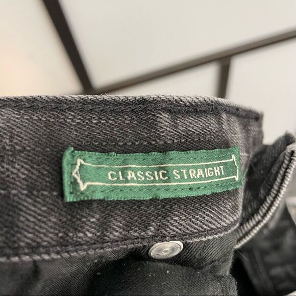 [2] Lauren By Ralph Lauren Black Classic Straight Leg Jeans Fall Cotton Denim - Picture 9 of 13